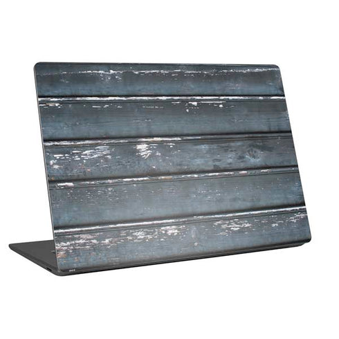 Chipped Blue Wood Universal Laptop 16in (13 x 9.4in) Skin